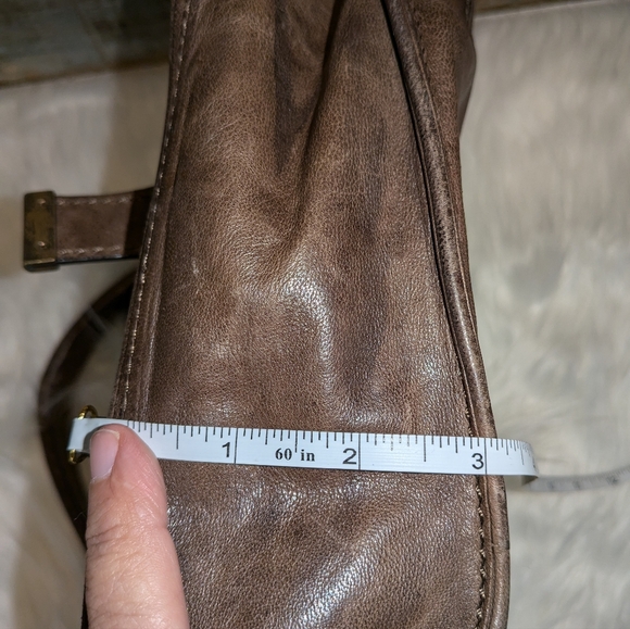 Frye Cameron Distressed Leather Messenger Satchel Bag - Picture 13 of 14